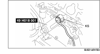 KNOCK SENSOR (KS) REMOVAL/INSTALLATION [ZJ, Z6] MAZDA MAZDA3 1G 2007